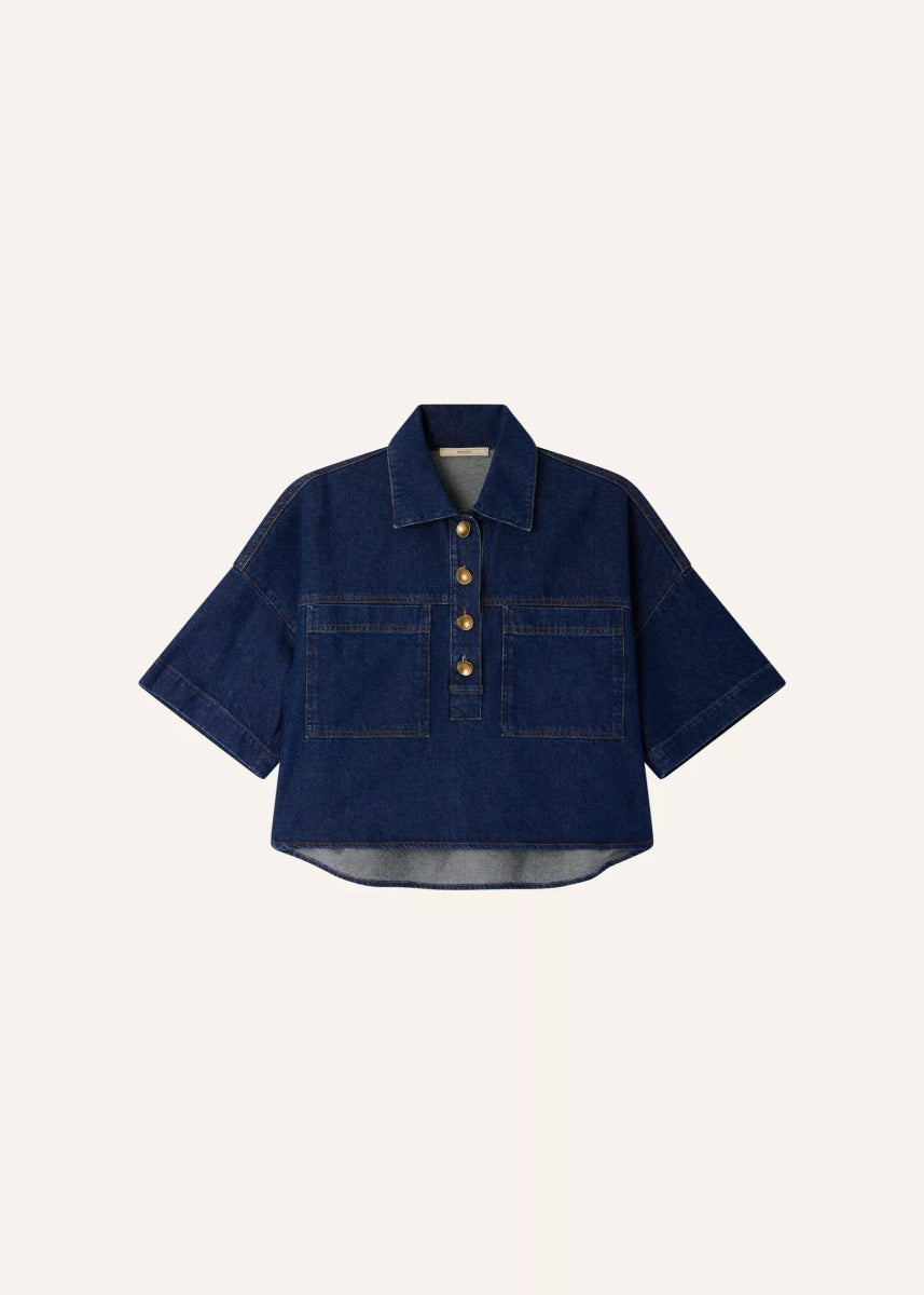 Newport Polo Shirt in Blue from SESSUN at Edito boutique