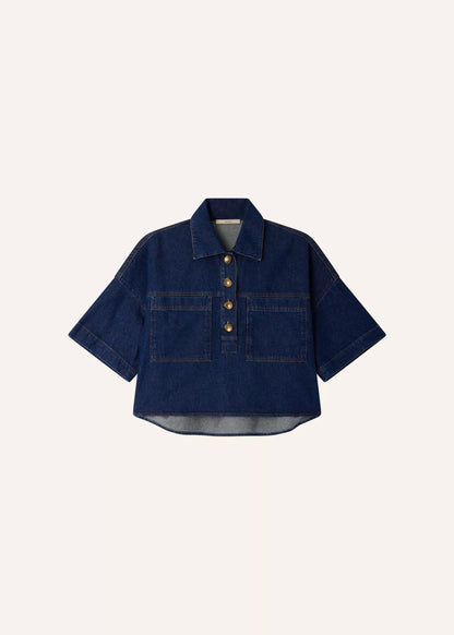 Newport Polo Shirt in Blue from SESSUN at Edito boutique
