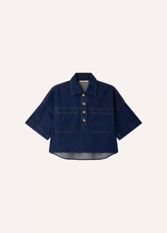 Newport Polo Shirt in Blue from SESSUN at Edito boutique