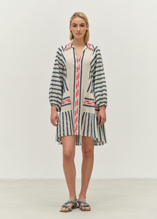 Nifty Dress in Navy/Red from DEVOTION TWINS at Edito boutique