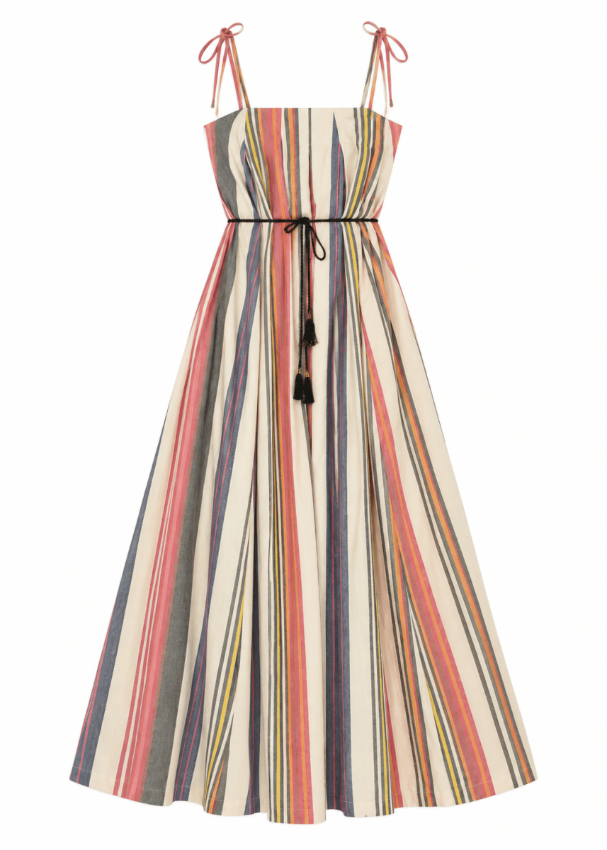 Nisus Dress in Voula Stripe from ILIO NEMA at Edito Boutique