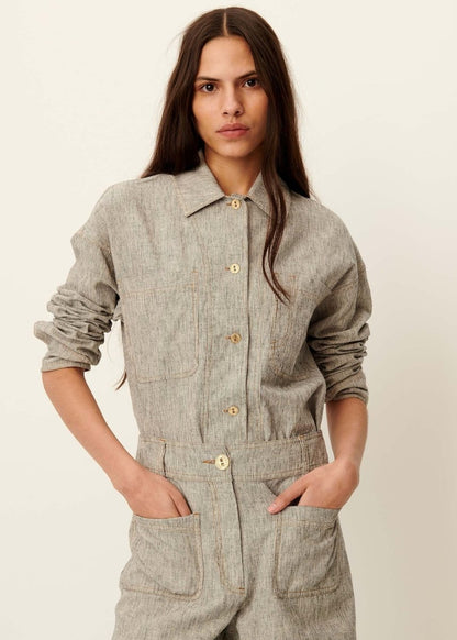 Notteri Overshirt in Whiblack from SESSUN at Edito boutique