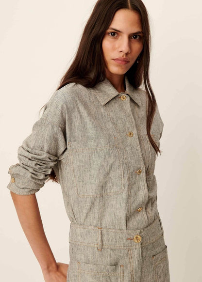 Notteri Overshirt in Whiblack from SESSUN at Edito boutique