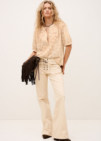 Novell Printed Shirt in Ecru from BA&SH at Edito boutique