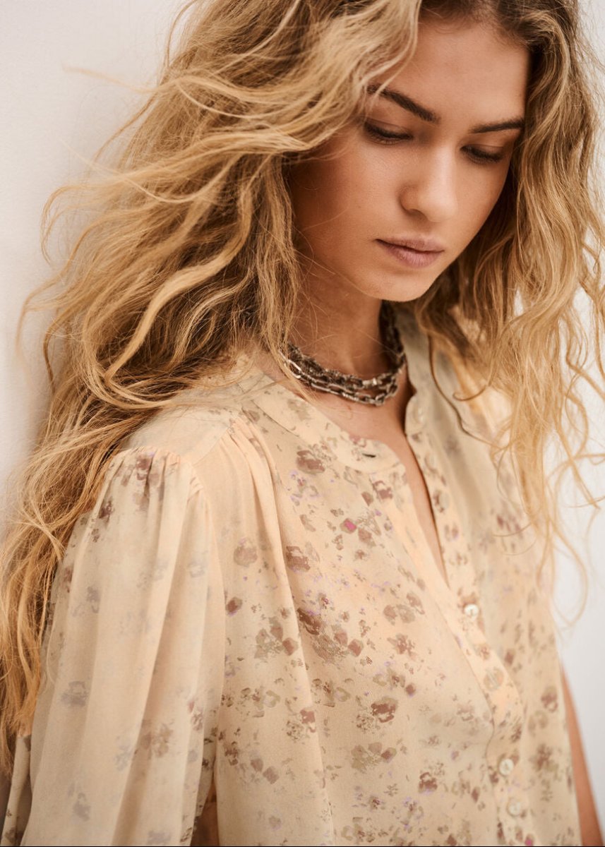 Novell Printed Shirt in Ecru from BA&SH at Edito boutique