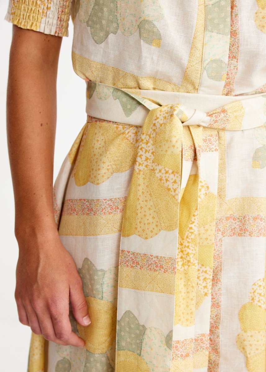 Oaten Chaff Dress in Patchwork from BINNYWEAR at Edito boutique