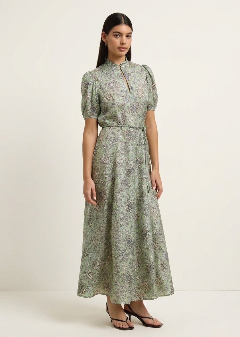 Oceanus Dress in Heritage Sage from HANNAH ARTWEAR at Edito boutique