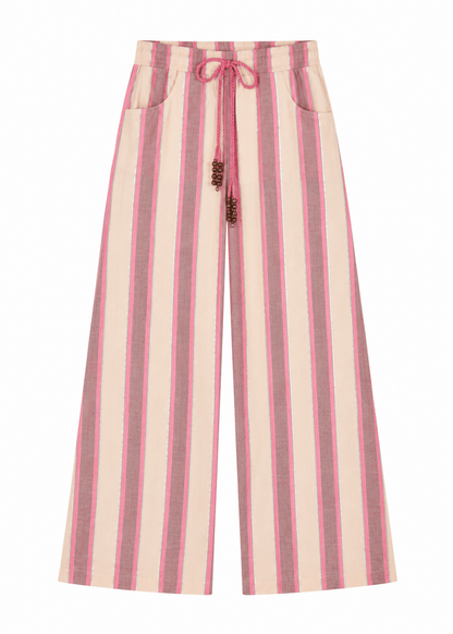 Odin Pants in Pink Mykonos Stripe from ILIO NEMA at Edito Boutique