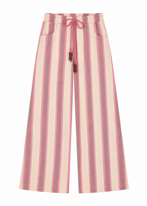 Odin Pants in Pink Mykonos Stripe from ILIO NEMA at Edito Boutique