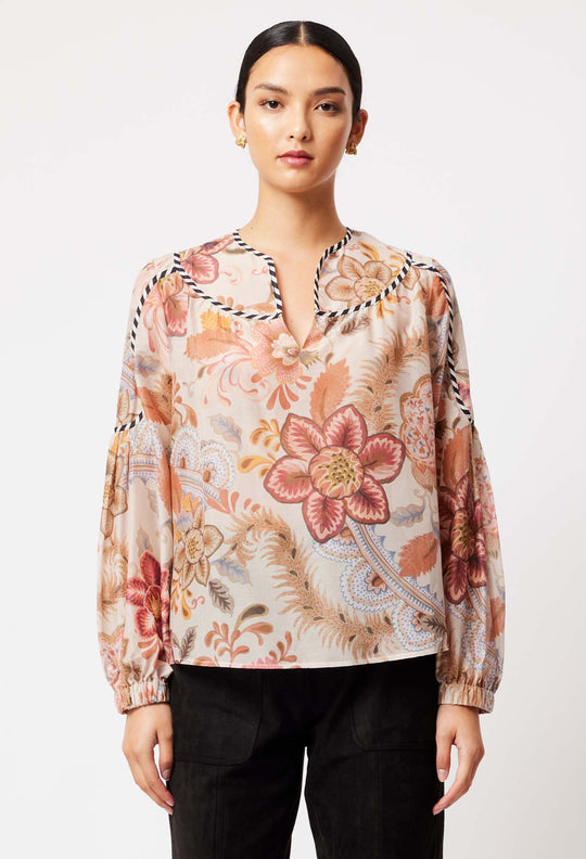 OnceWas Altair Top in Aries floral Print