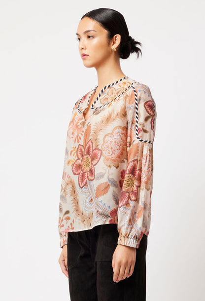 OnceWas Altair Top in Aries floral Print