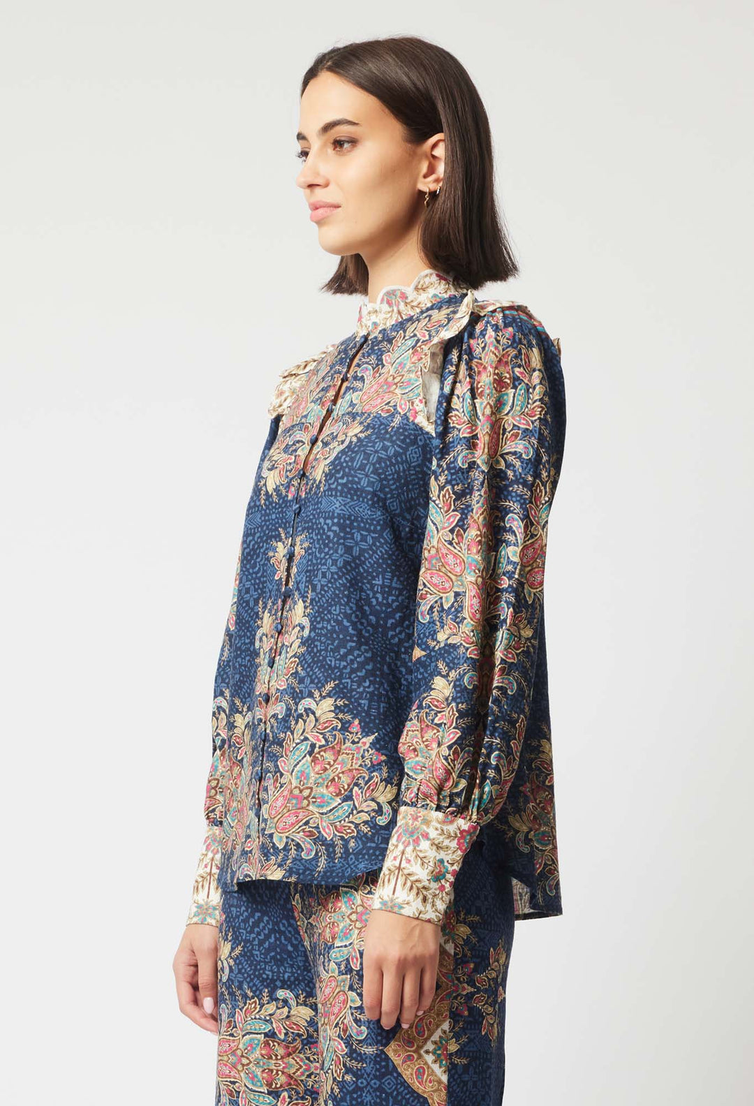 OnceWas Imperial Shirt in Oriental print