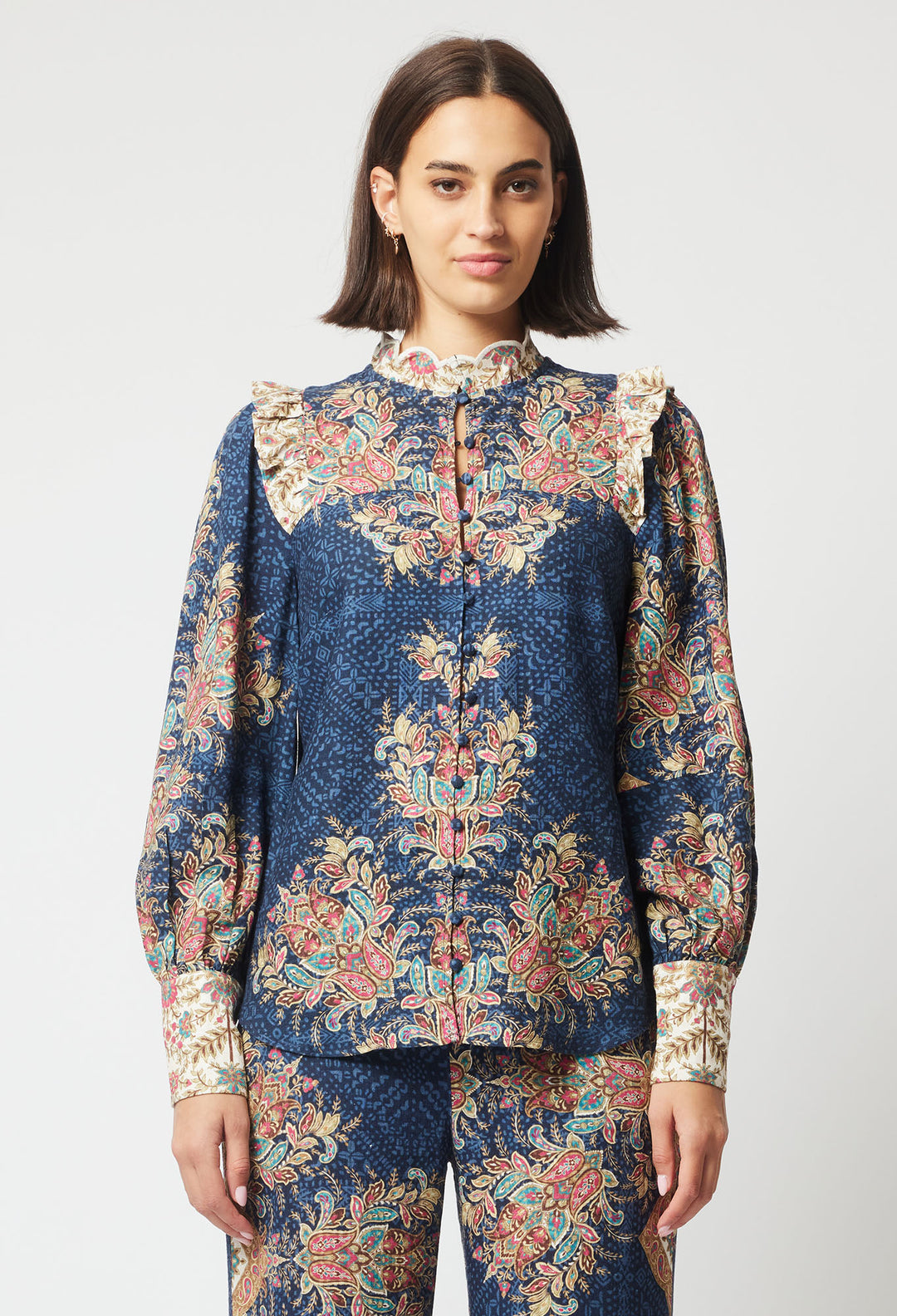 OnceWas Imperial Shirt in Oriental print