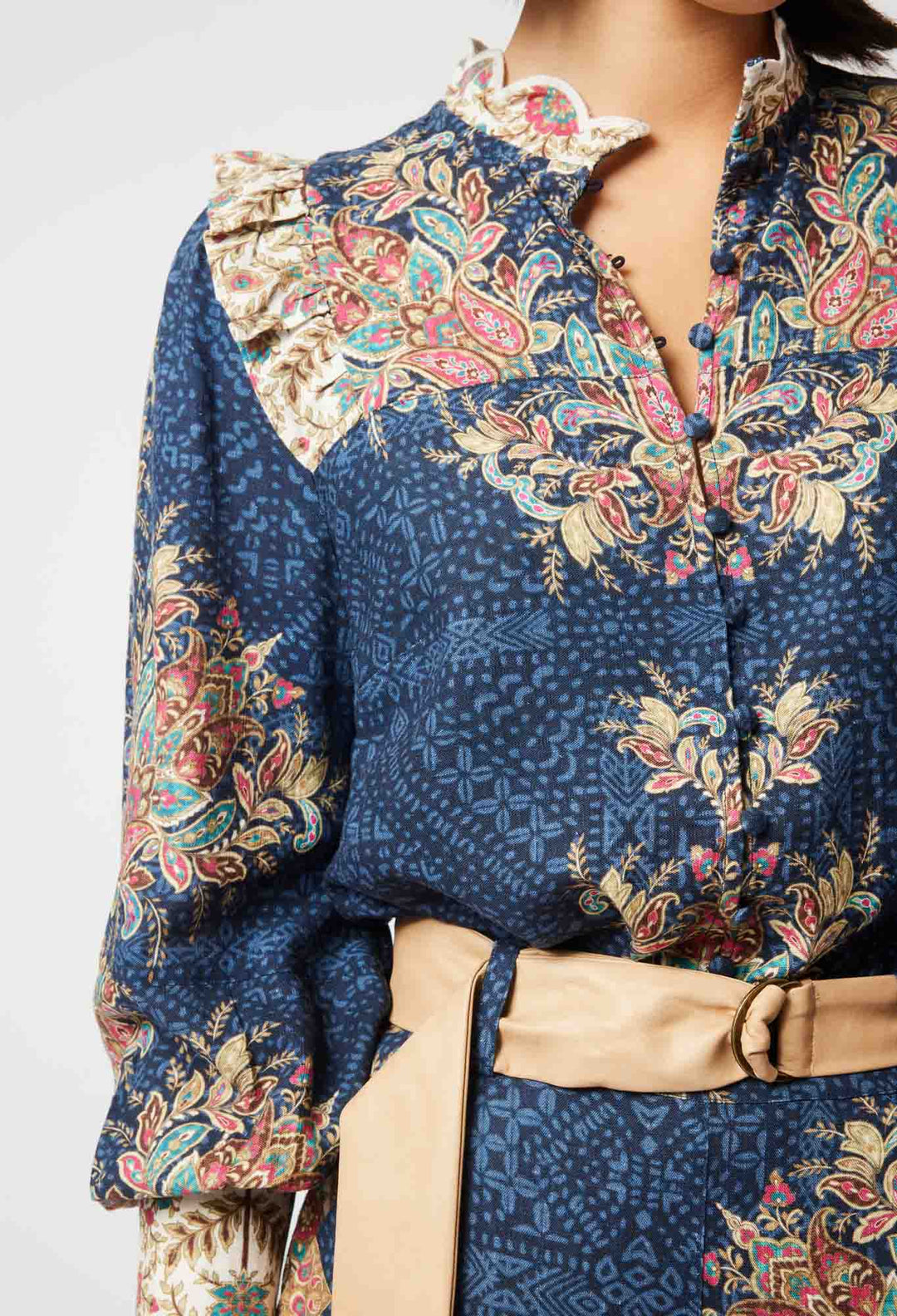 OnceWas Imperial Shirt in Oriental print