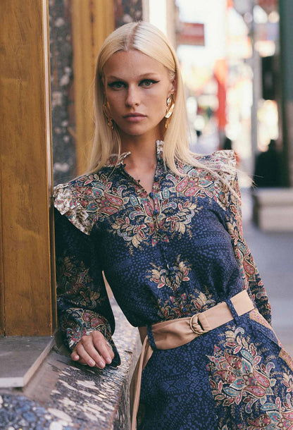 OnceWas Imperial Shirt in Oriental print