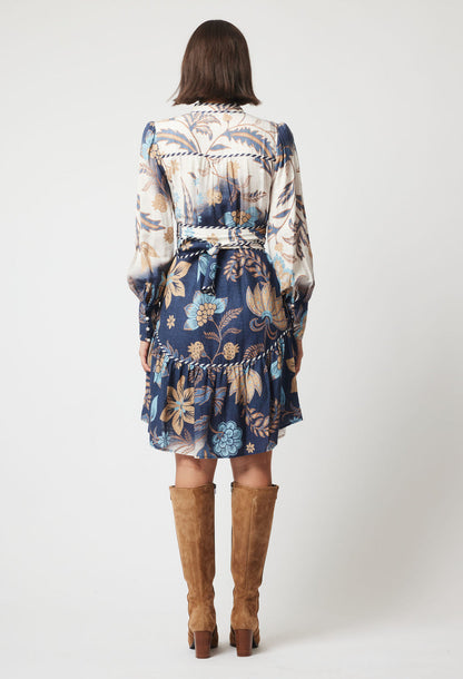 Oncewas Luna Dress in Lotus Flower print