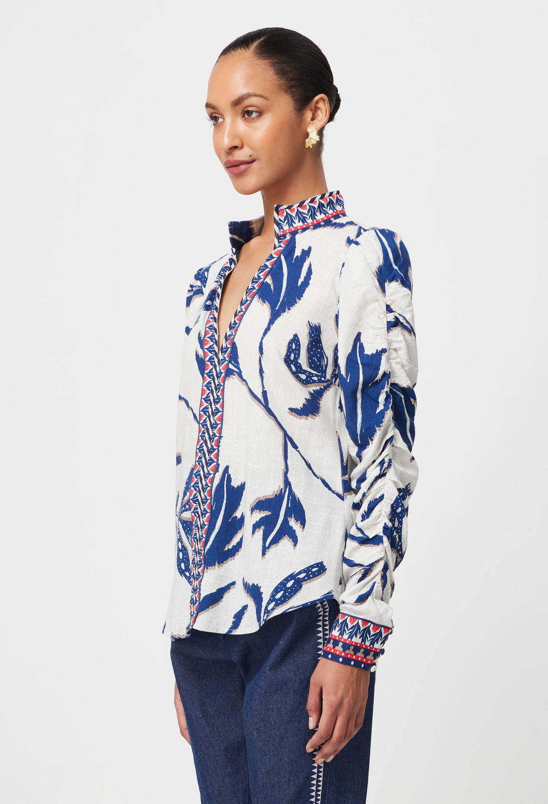 Oncewas Pavillion Shirt in Palm Shadow print