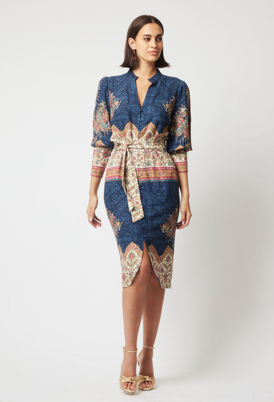 OnceWas Phoenix Dress in Oriental Print