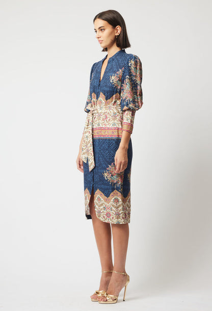 OnceWas Phoenix Dress in Oriental Print