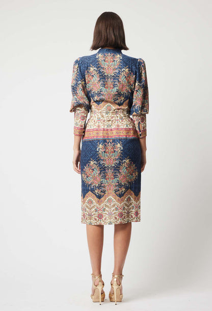 OnceWas Phoenix Dress in Oriental Print