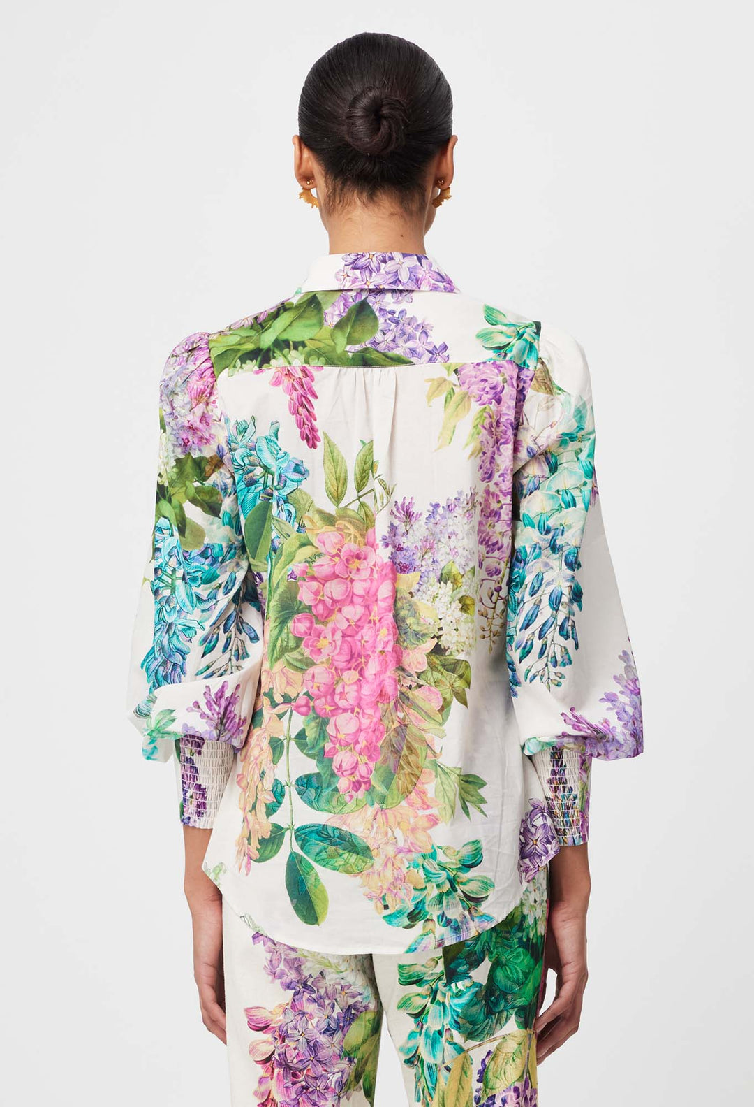 OnceWas Swanson Shirt in Wisteria Print