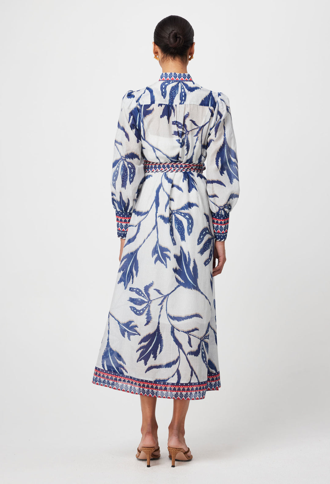 Oncewas Tierra Dress Palm Shadow print