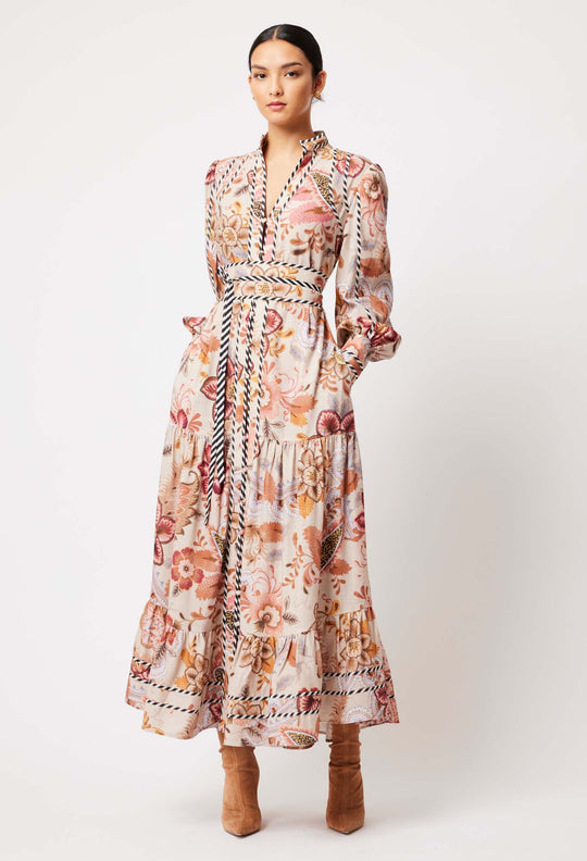 OnceWas Vega Dress in Aries Floral Print