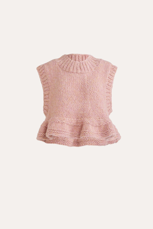 Opal Knit Vest in Blush from Flannel