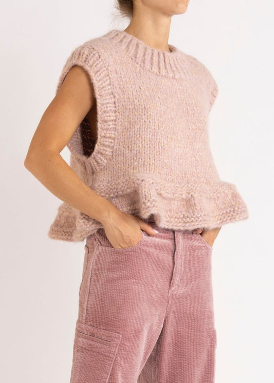 Opal Knit Vest in Blush from Flannel