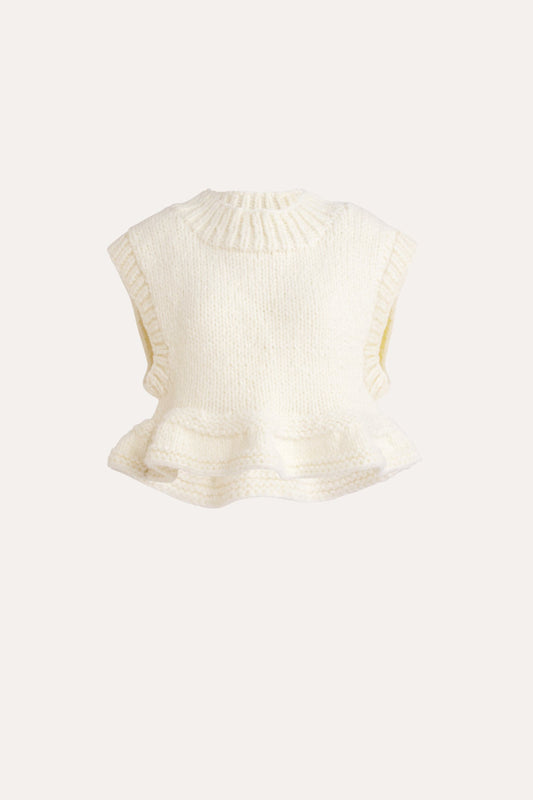 Opal Knit Vest in Milk from Flannel