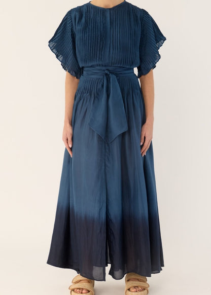 Ottavia Dip - Dye Shirt Dress in Navy from FLANNEL at Edito boutique