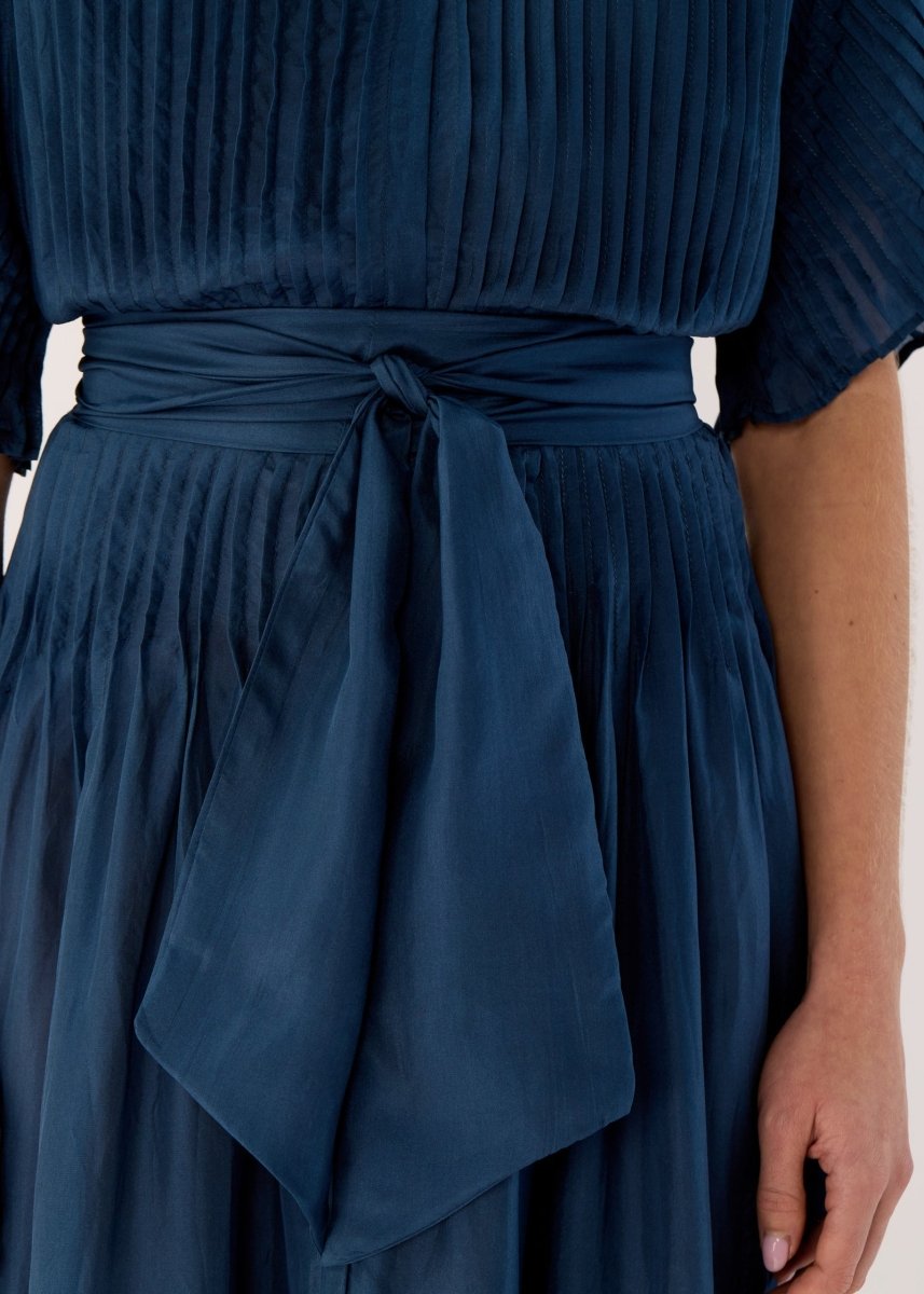 Ottavia Dip - Dye Shirt Dress in Navy from FLANNEL at Edito boutique