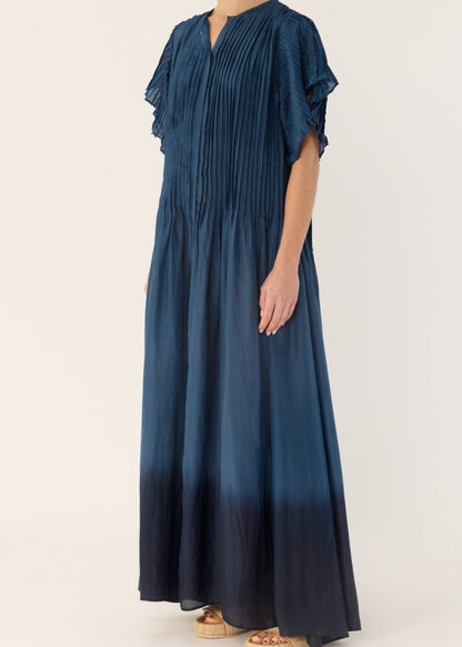 Ottavia Dip - Dye Shirt Dress in Navy from FLANNEL at Edito boutique