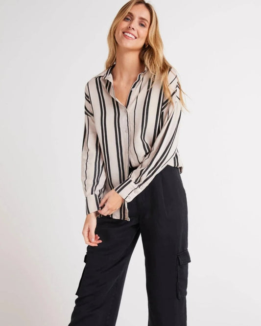 Oversized Button Down in Ecru from BELLA DAHL at Edito boutique