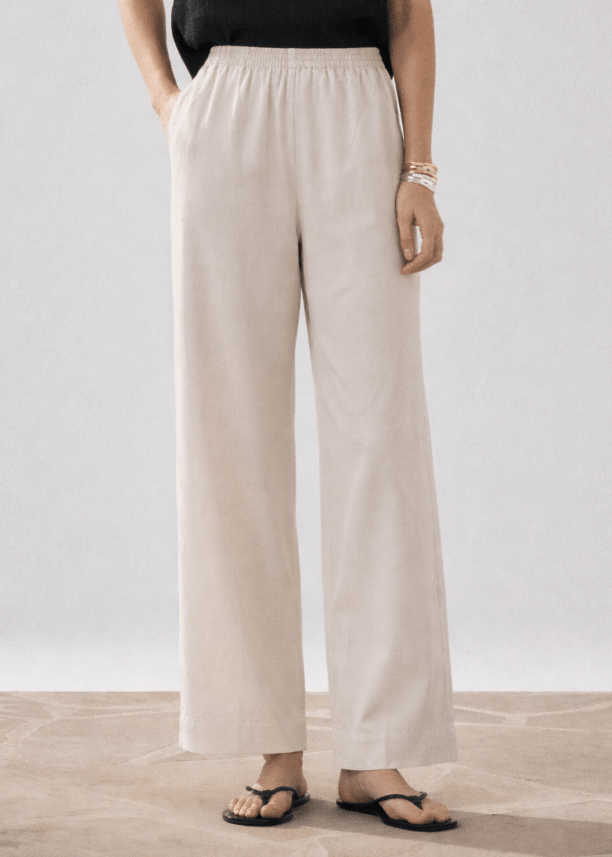 Palerme Pants in Stone from HARTFORD at Edito boutique