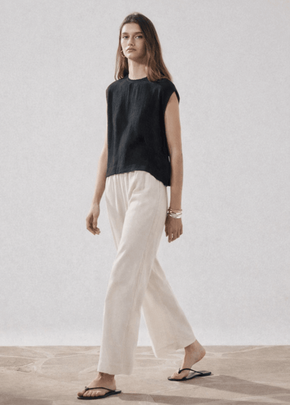 Palerme Pants in Stone from HARTFORD at Edito boutique