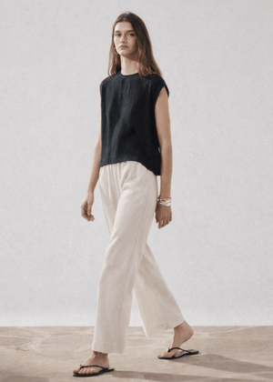 Palerme Pants in Stone from HARTFORD at Edito boutique