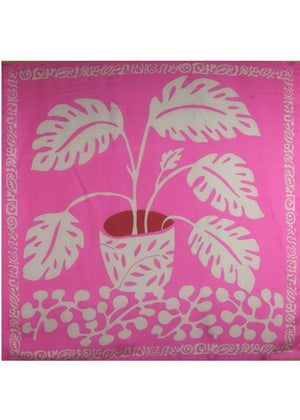 Panama Silk Scarf in Fushia from LES BELLES VAGABONDES at Edito Boutique