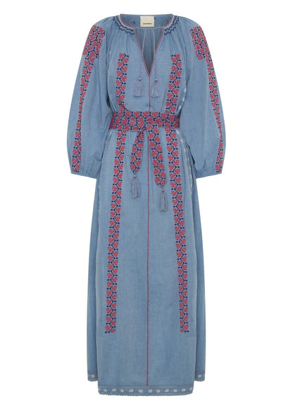 Parnassus Dress in Blue Chambray from ILIO NEMA at Edito Boutique
