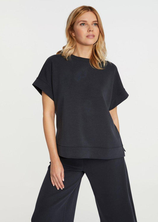 Peached Tee Shirt in Black from Rich & Royal