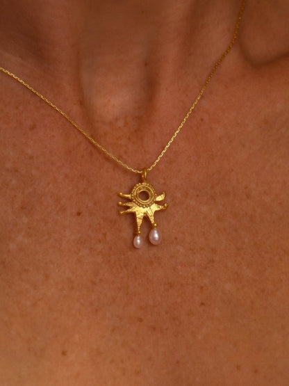 Pearly Moon Clown Costume Necklace from RUBY JACK at Edito Boutique