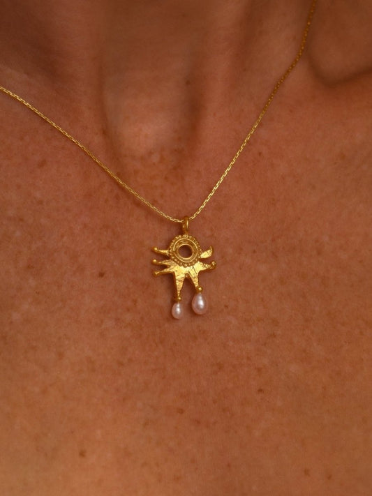 Pearly Moon Clown Costume Necklace from RUBY JACK at Edito Boutique