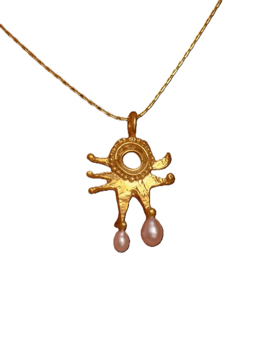 Pearly Moon Clown Costume Necklace from RUBY JACK at Edito Boutique