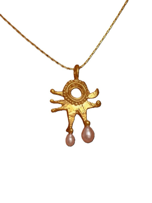 Pearly Moon Clown Costume Necklace from RUBY JACK at Edito Boutique