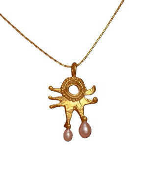 Pearly Moon Clown Costume Necklace from RUBY JACK at Edito Boutique