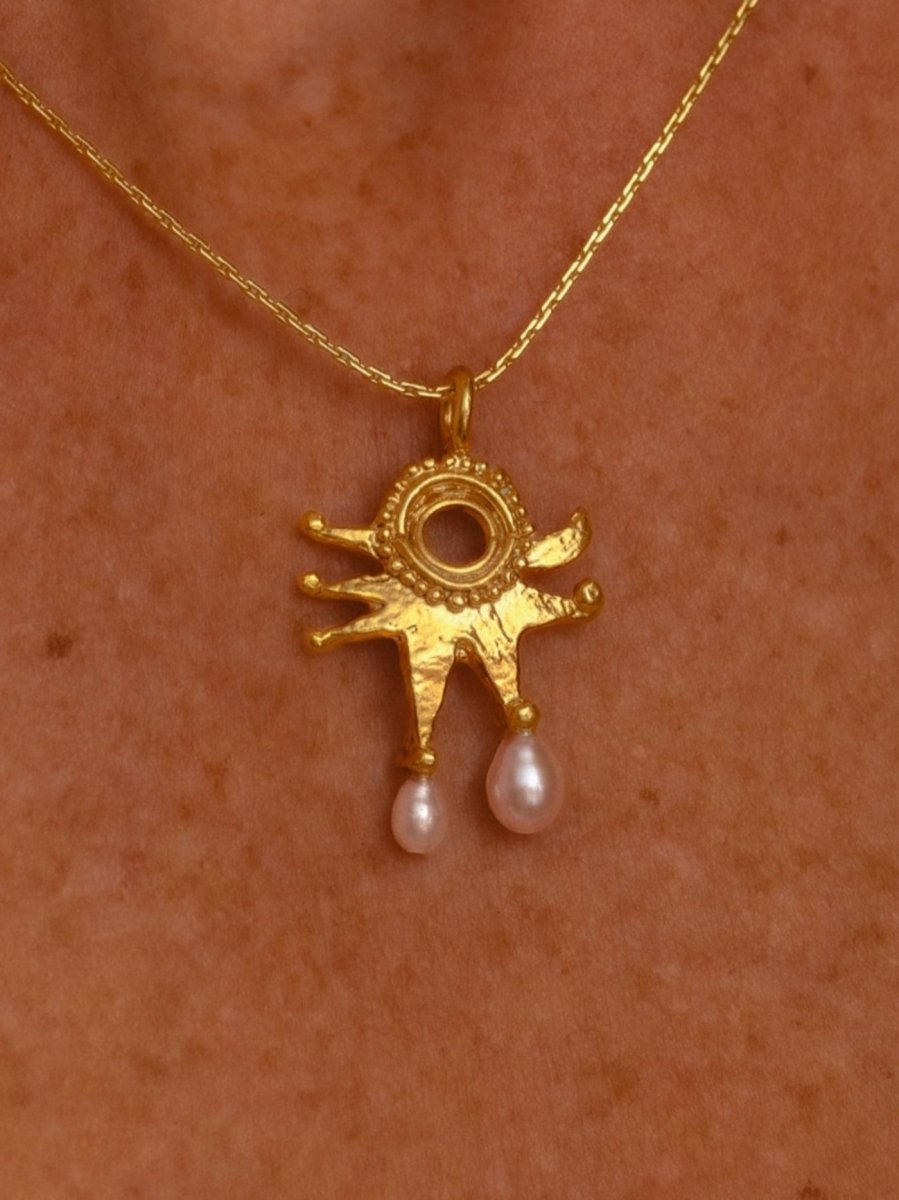 Pearly Moon Clown Costume Necklace from RUBY JACK at Edito Boutique
