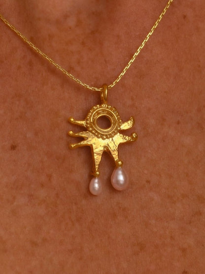 Pearly Moon Clown Costume Necklace from RUBY JACK at Edito Boutique