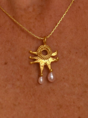 Pearly Moon Clown Costume Necklace from RUBY JACK at Edito Boutique