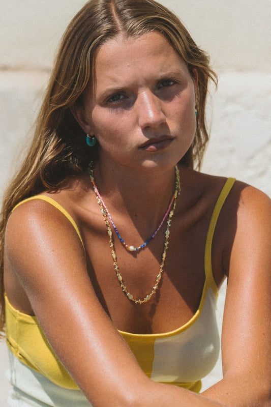Petit Swell Hoop in Aqua from ANNI LU at Edito boutique