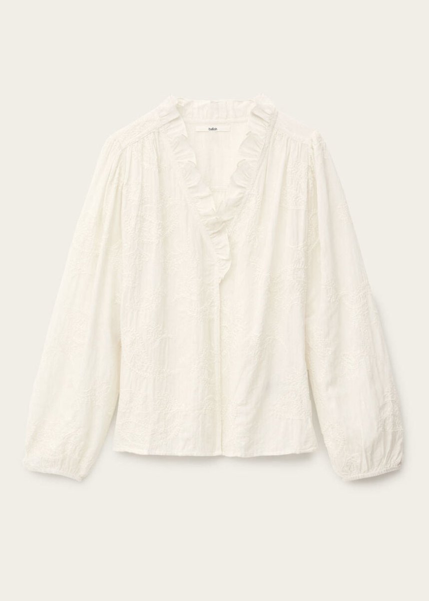 Petty Loose Blouse in Ecru from BA&SH at Edito boutique